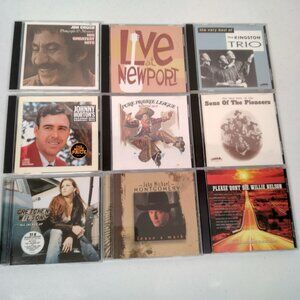Country Folk Rockabilly Muisc Music CD Lot of 9 Kingston Trio Newport Jim Croce